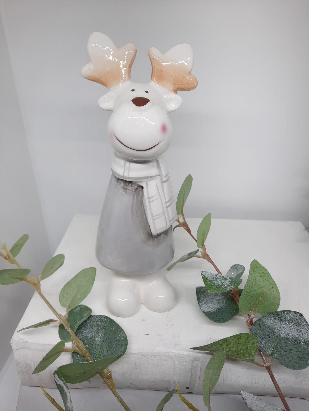 Standing Ceramic Reindeer 17cm