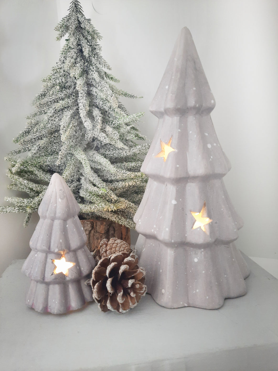 Ceramic Grey LED Tree