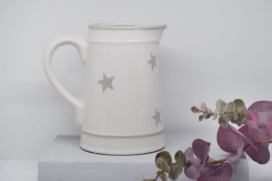 Decorative Jug With Grey Stars