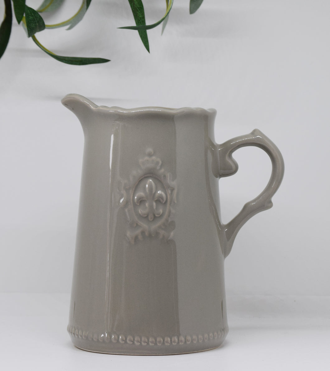 Fleur De Lis Jug | Grey