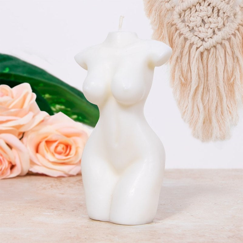 White Female Body Scented candle